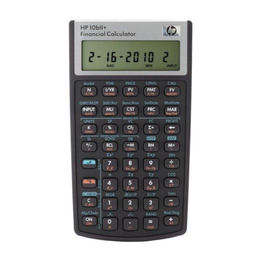 Calcolatrice scientifica HP 10bII+ con display a 12 cifre nero/argento 8x15cm