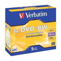 DVD+RW Riscrivibile 4x 4.7 GB Conf. 5 pezzi