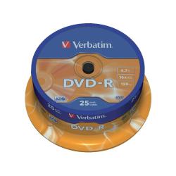 DVD-R 16x 4.7 GB Spindle Case in confezione da 25pz