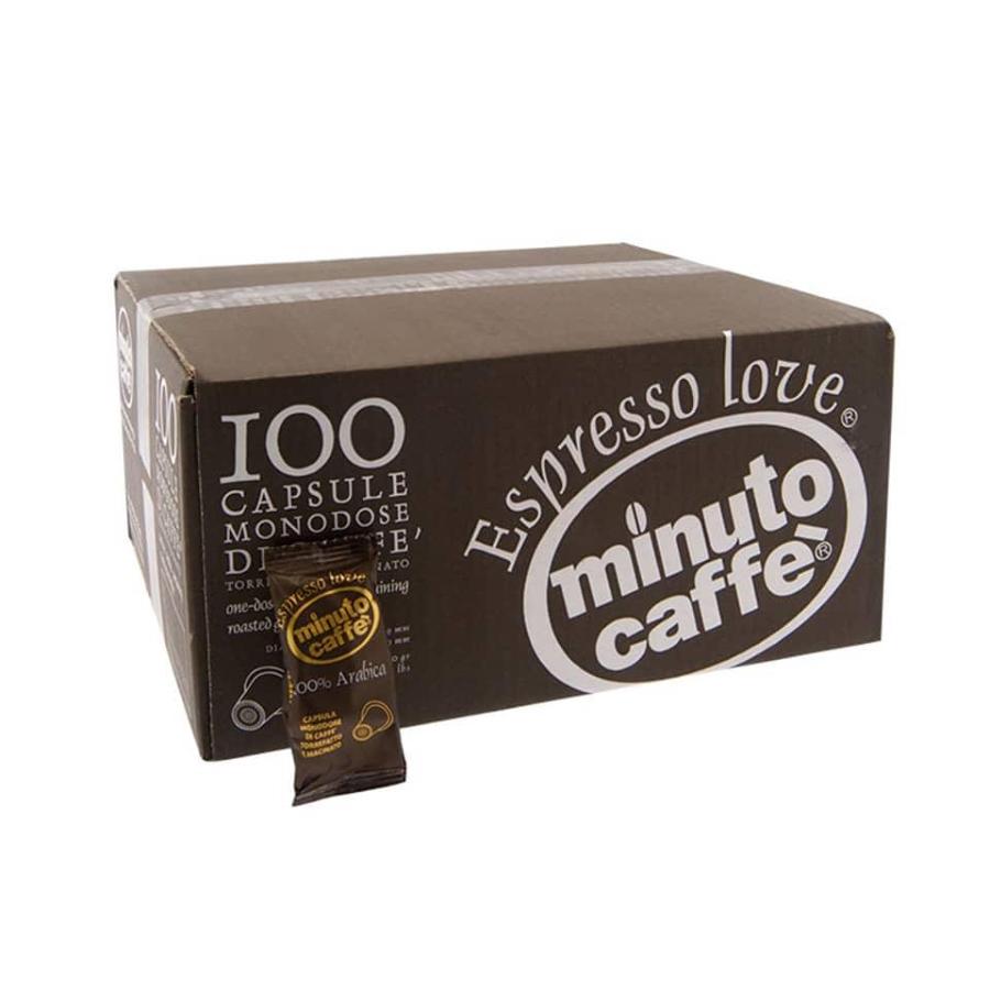 Caffè in capsule compatibili Nespresso Minuto caffè Espresso love3 100% arabica cartone 100 pezzi