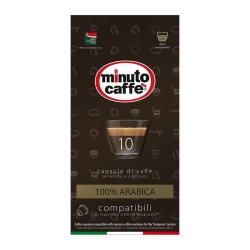 Caffè in capsule compatibili Nespresso Minuto caffè Espresso love3 100% arabica astuccio 10 pezzi