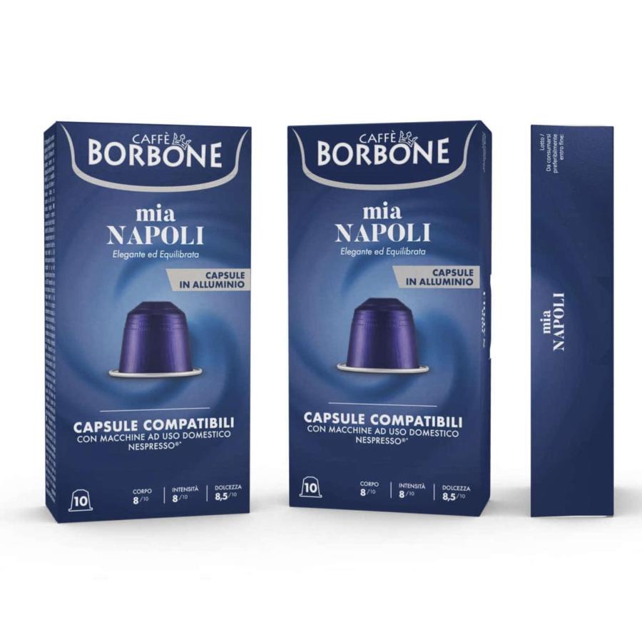 Capsule compatibili Nespresso alluminio 100 pz Caffe Borbone qualità Blu
