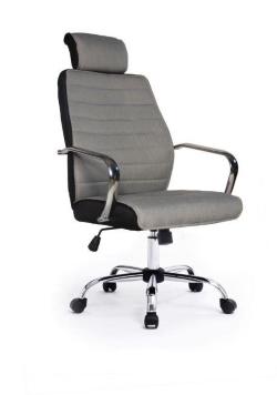 Saduta da ufficio con poggiatesta - Design ergonomico - Tessuto di alta qualità colore grigio