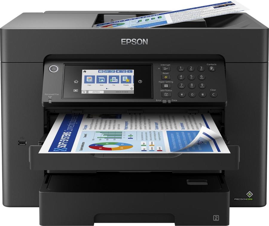 Stampante multifunzione Epson Workforce WF7840DTWF Colore A3 Fax