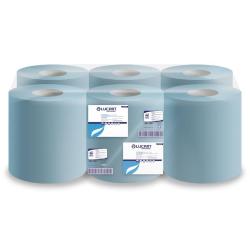 Asciugamani industriali multiuso 2 veli Lucart blu 21cm x 135m conf. 6 rotoli da 450 strappi