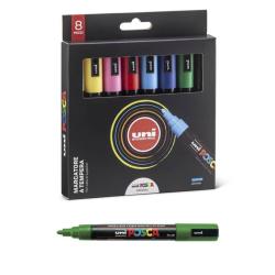 Marcatore a tempera inchiostro Uni Posca PC5M punta tonda colori assortiti original cf.8 pz 