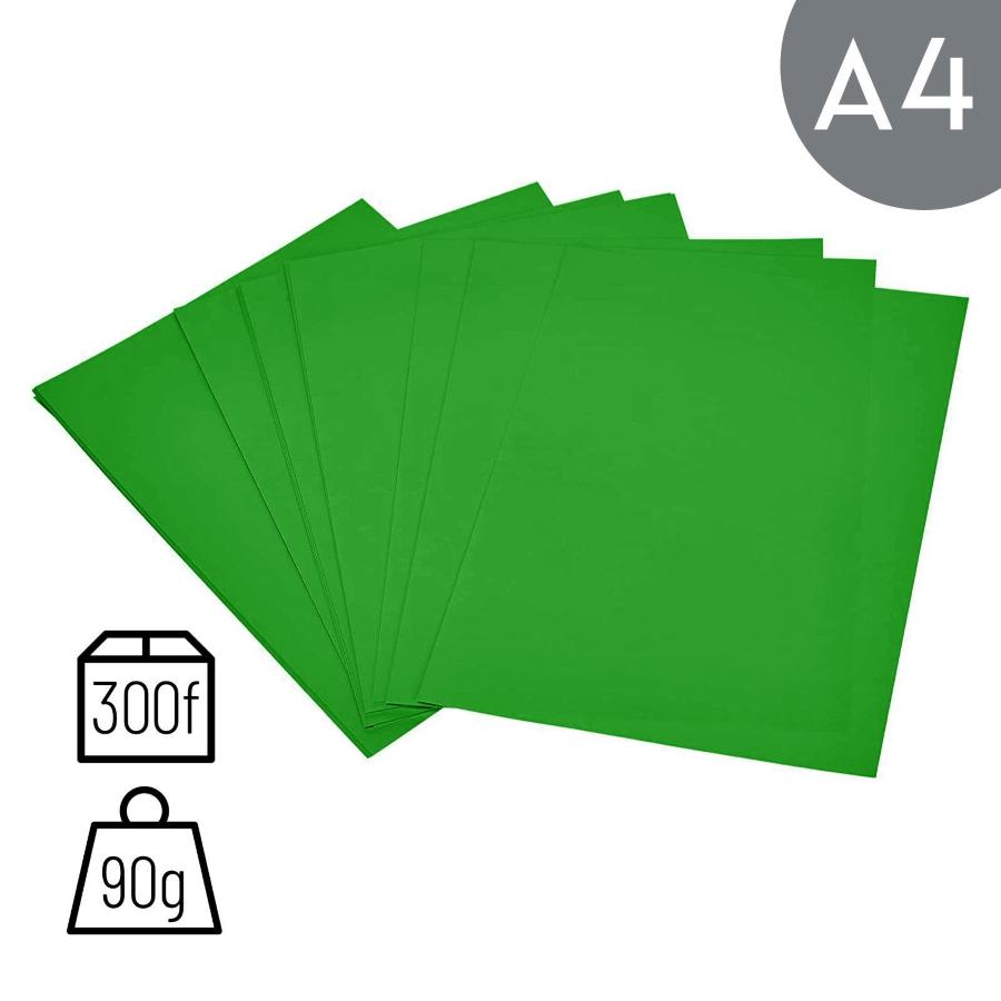 Carta Colorata A4 90g 300fg Rismaluce Colore Forte (Verde)