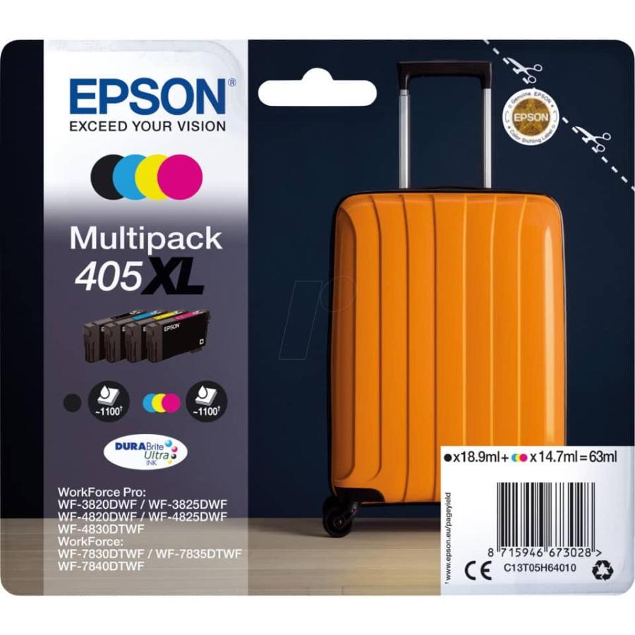 Cartucce Epson originali 405 XL Alta capacita' Multipack nero+ciano+magenta+giallo C13T05H64010