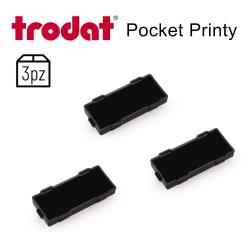 Cuscinetto inchiostrato di Ricambio per timbri TRODAT Pocket PRINTY 9511 Conf.3pz
