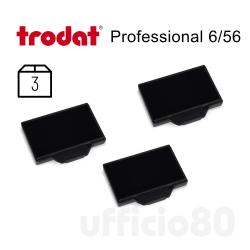 Cuscinetto inchiostrato di Ricambio 6/56 per timbri TRODAT Professional Conf.3pz