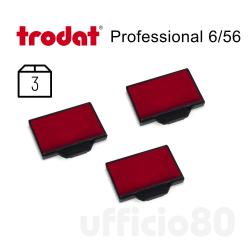 Cuscinetto inchiostrato di Ricambio 6/56 per timbri TRODAT Professional Conf.3pz