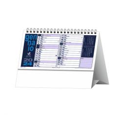 Calendario da Tavolo Portoghese blu 13 fogli 19x14,5cm (piedino 19x14,5cm)