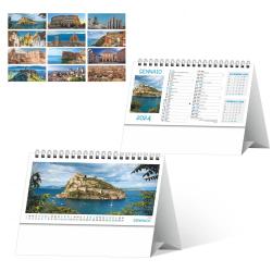 Calendario da Tavolo con Paesaggi e Città 19x14,5cm (piedino 19x3,5cm)