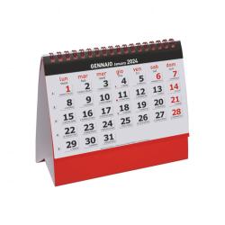 Calendario Da Tavolo Essential Desk Rosso 16,5x14cm (piedino 16,5x3)