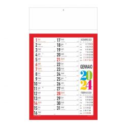 Calendario Svedese Rosso 28,8x47cm (testata 28,8x9,8cm)