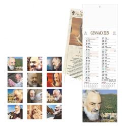 Calendario illustrato Padre Pio 14x47cm (testata 14x9cm)