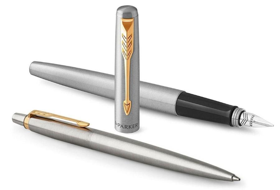 Gift set DUO Parker - Penna a sfera Jotter Stainless Steel GT +