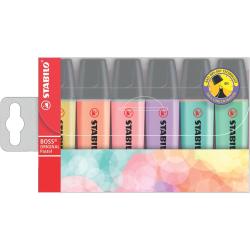 Evidenziatori Stabilo Boss Original Pastel 2-5 mm assortiti astuccio da 6pz