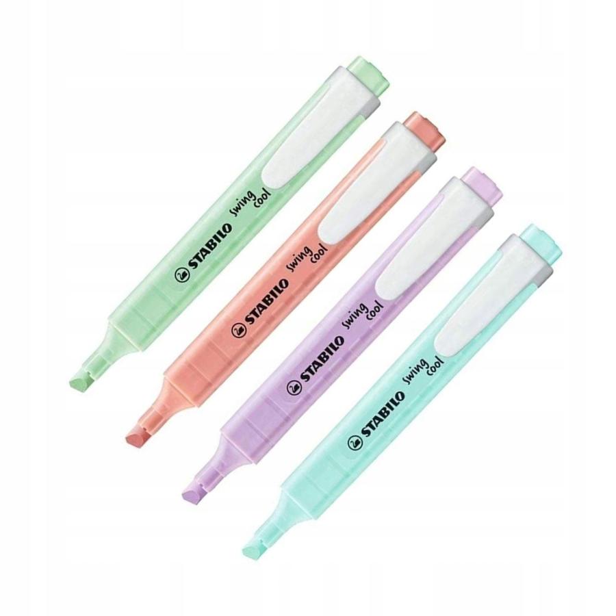 Evidenziatori Stabilo Swing Cool Pastel 1-4 mm assortiti Conf. 4 pezzi
