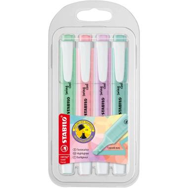 Evidenziatori Stabilo Swing Cool Pastel 1-4 mm assortiti Conf. 4 pezzi