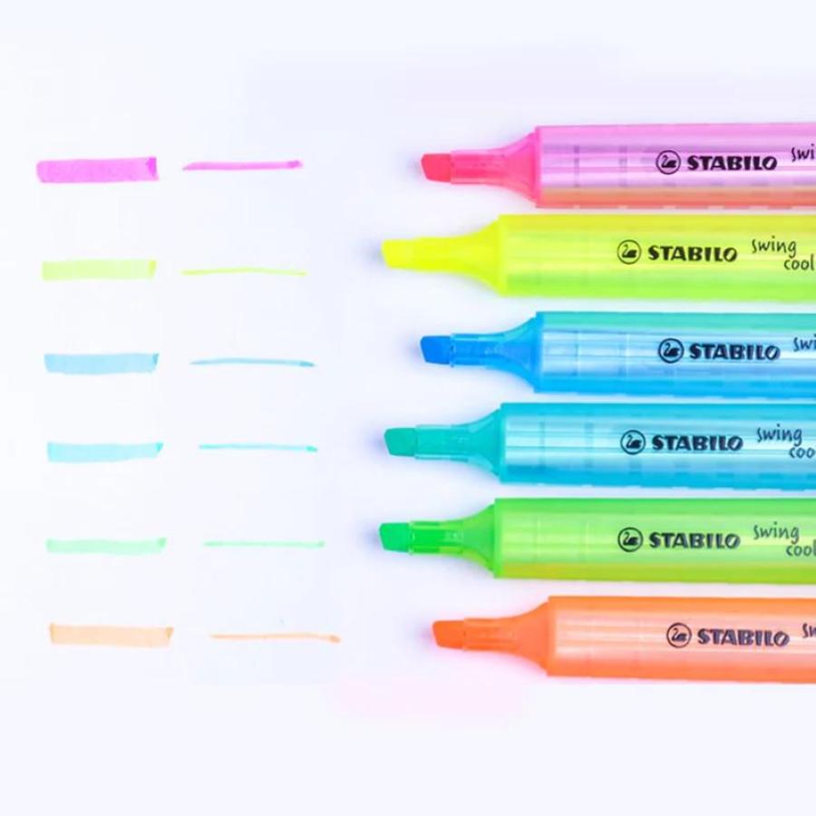 Evidenziatore Stabilo Swing® Cool 1-4 mm - assortiti fluo - conf. 6 pezzi