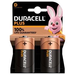 Batteria alcaline Duracell Plus100 Torcia D - MN1300 - blister da 2pz