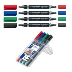 Marcatori doppia punta Staedtler permanent DUO assortiti astuccio da 4 pezzi