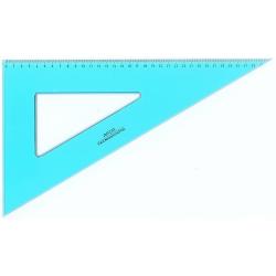Squadra ARDA Linea Tecnoschool polistirolo termoresistente azzurro trasparente 60° cm 35