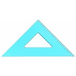 Squadra ARDA Linea Tecnoschool polistirolo termoresistente azzurro trasparente 45° cm 35