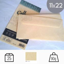Buste in carta Pergamena Crema 11x22cm 90g Calligraphy Conf.25