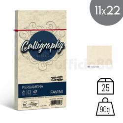 Buste in carta Pergamena Naturale 11x22cm 90g Calligraphy conf.25