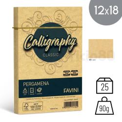 Buste in carta Pergamena Oro 12x18cm 90g Calligraphy Conf.25