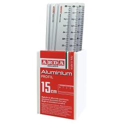 Righello 15cm alluminio anodizzato Conf. 15 pezzi