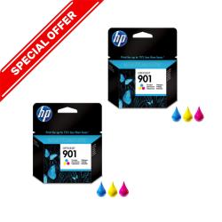 Cartuccia HP 901 colore Originale Occasione kit 2pz