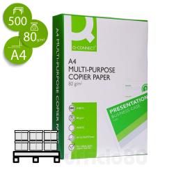 Carta per fotocopie A4 Q-Connect 80g Risma da 500 fogli (su minipallet) 