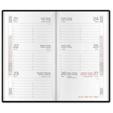 Agenda 2026 Settimanale tascabile 8x14 cm Gommato blu