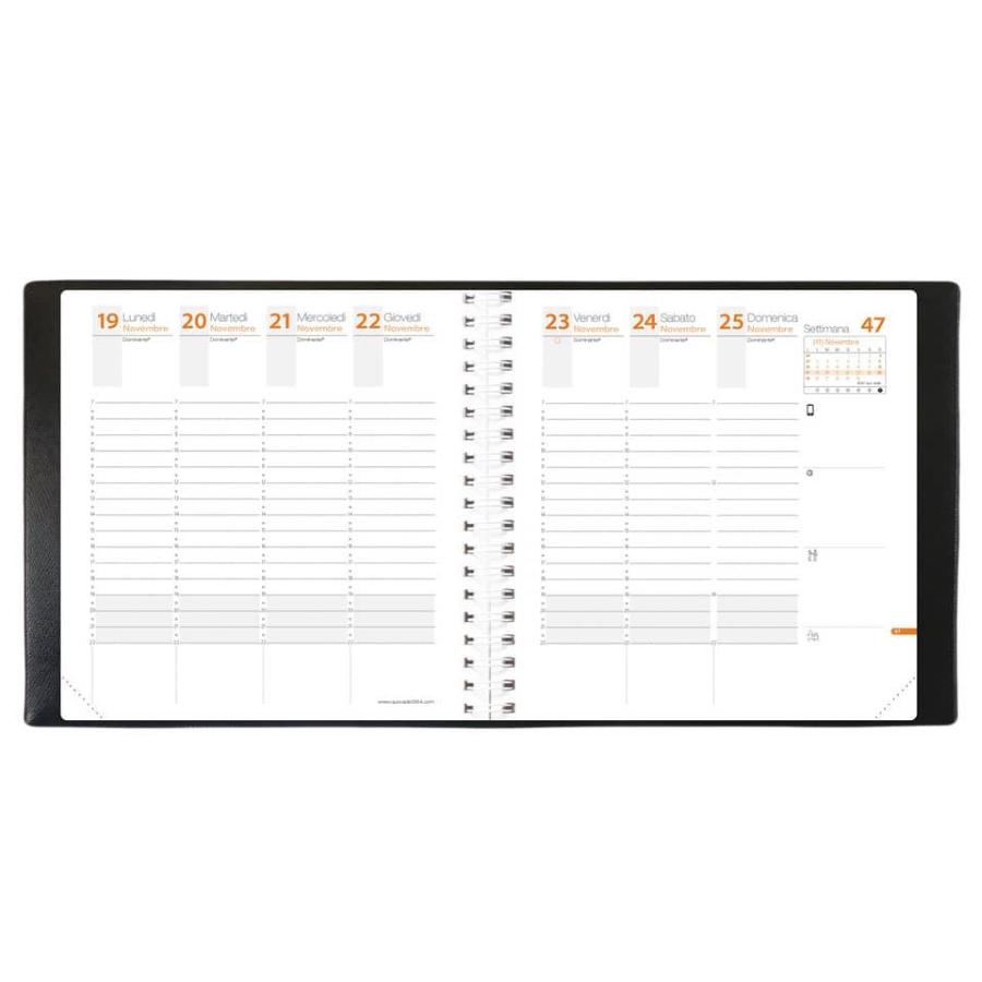 Agenda settimanale 2026 Quo Vadis Time&Life Medium 16x16 cm blu cangiante