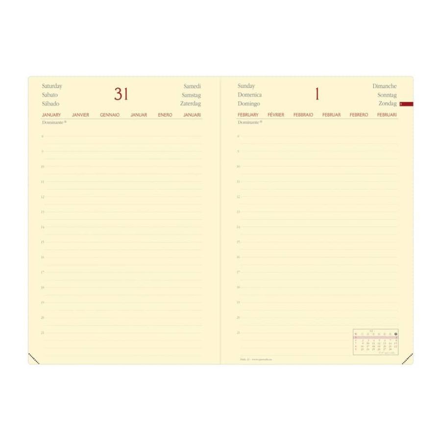 Agenda giornaliera 2026 Quo Vadis Daily 21 Prestige Silk 13x21 cm rosso