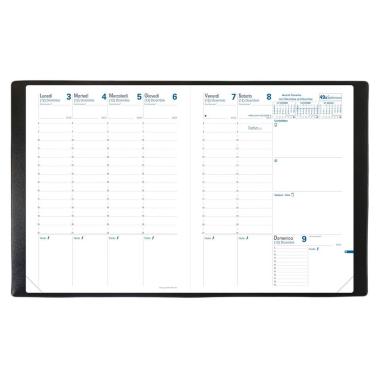 Agenda settimanale 2026 Quo Vadis Trinote - Impala 18x24 cm nero