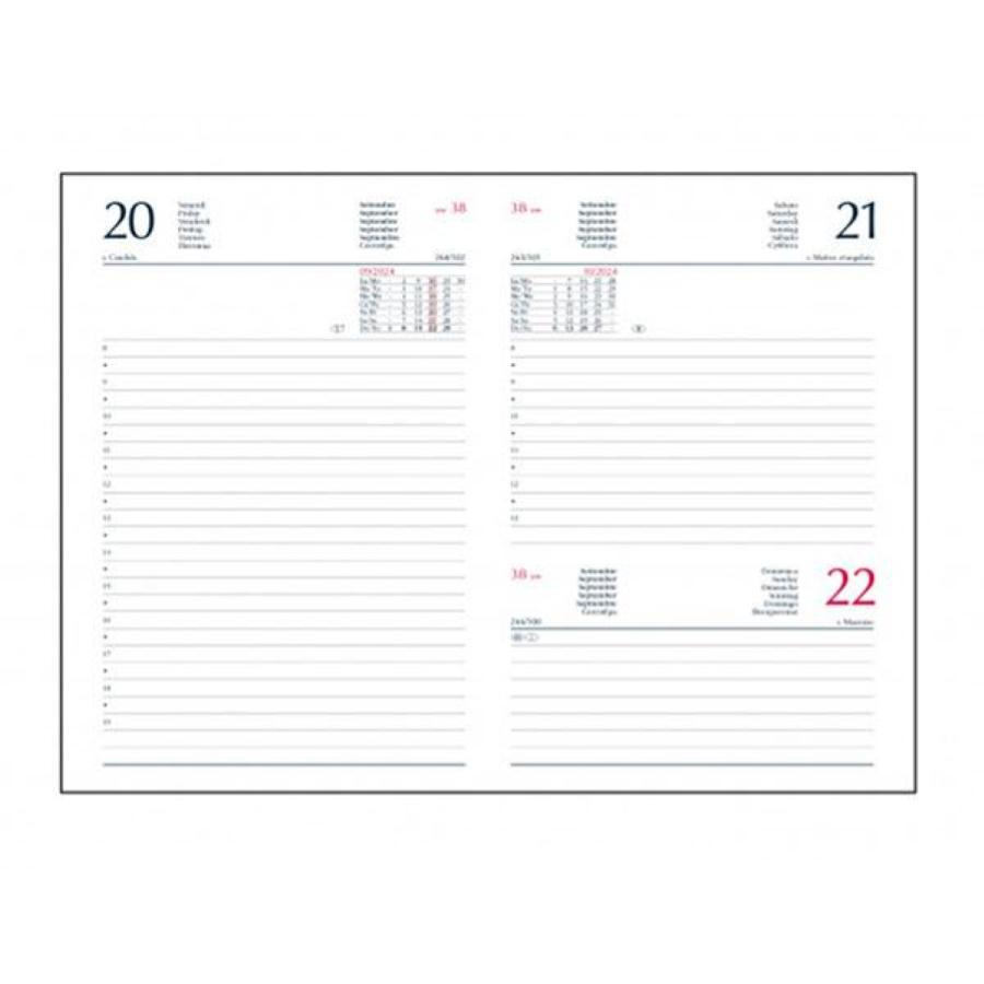 Agenda 2026 giornaliera gommato s/d sep. 17x24 cm nero
