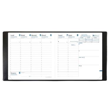 Agenda settimanale 2026 Quo Vadis Esecutivo Impala 16x16 cm nero