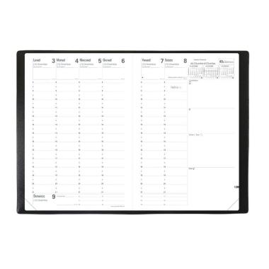Agenda settimanale 2026 Quo Vadis Ministro 16x24 cm - Impala nero