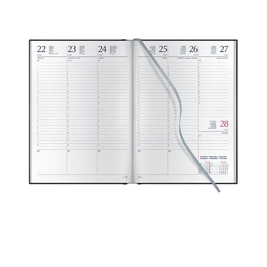 Agenda 2026 settimanale gommato 17x24 cm nero