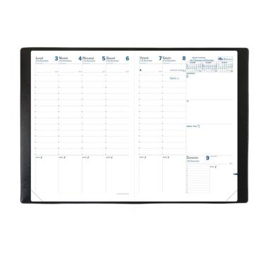 Agenda settimanale 2026 Quo Vadis Prenote Club 21x29,7 cm nero
