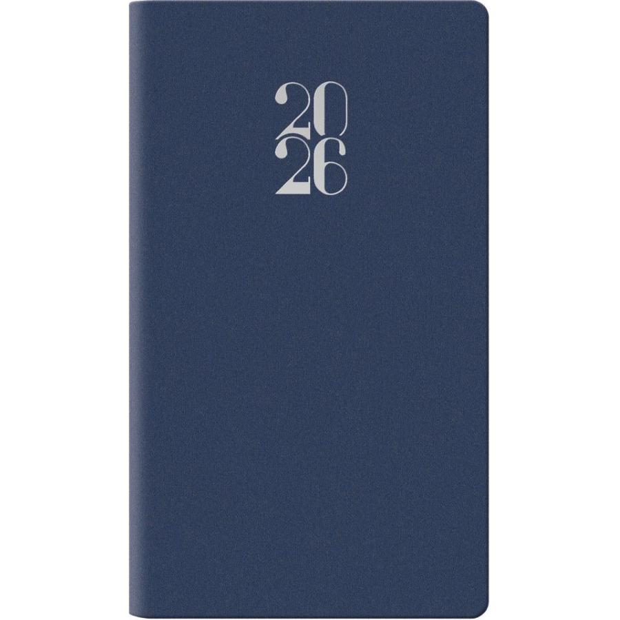 Agenda 2026 Settimanale tascabile 8x14 cm Gommato blu