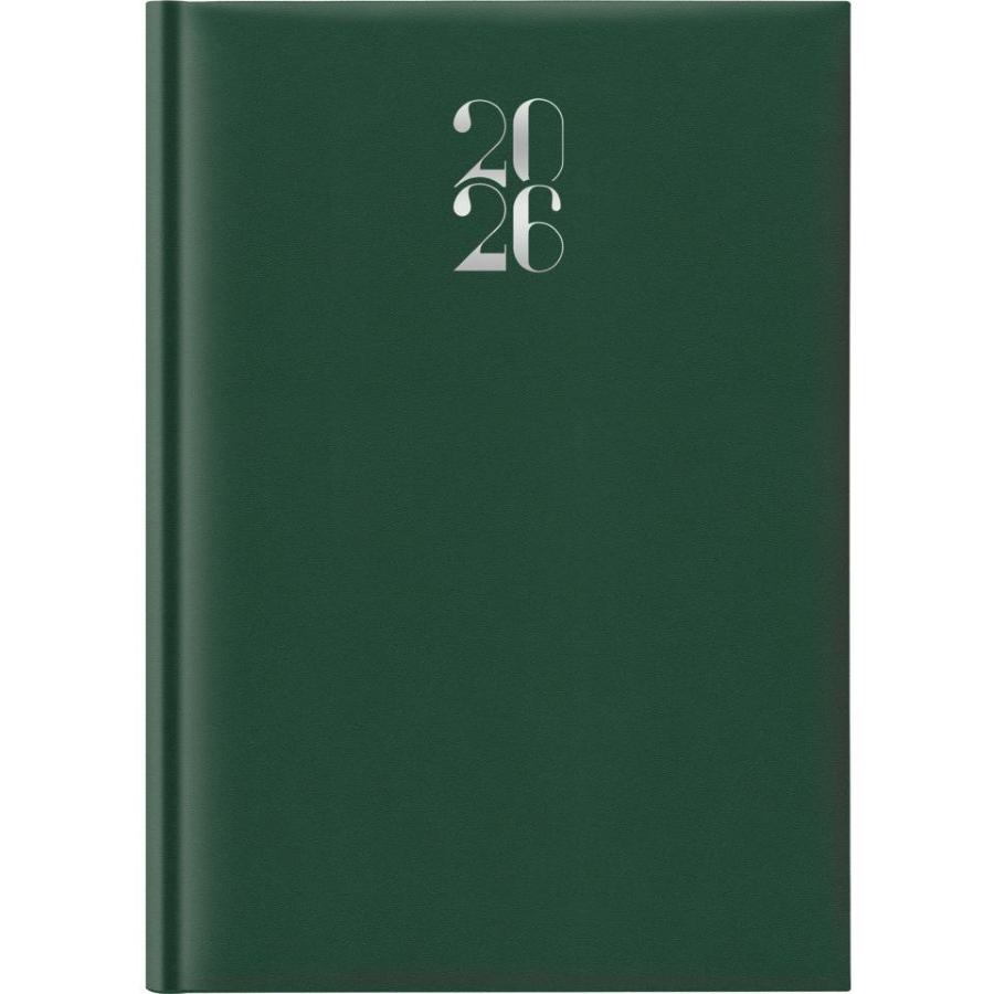 Agenda 2026 settimanale A4 21x29,7 cm gommato verde