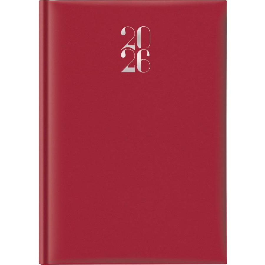 Agenda 2026 settimanale A4 21x29,7 cm gommato rosso