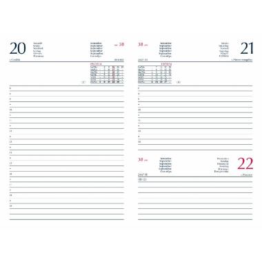 Agenda 2026 Giornaliera S/D abbinati 11x16,5 cm Gommato blu 26-062100401C