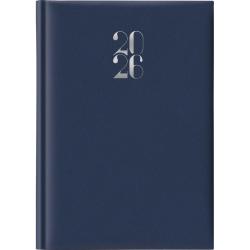 Agenda 2026 Giornaliera S/D separati 14,5x20,5 cm Gommato blu