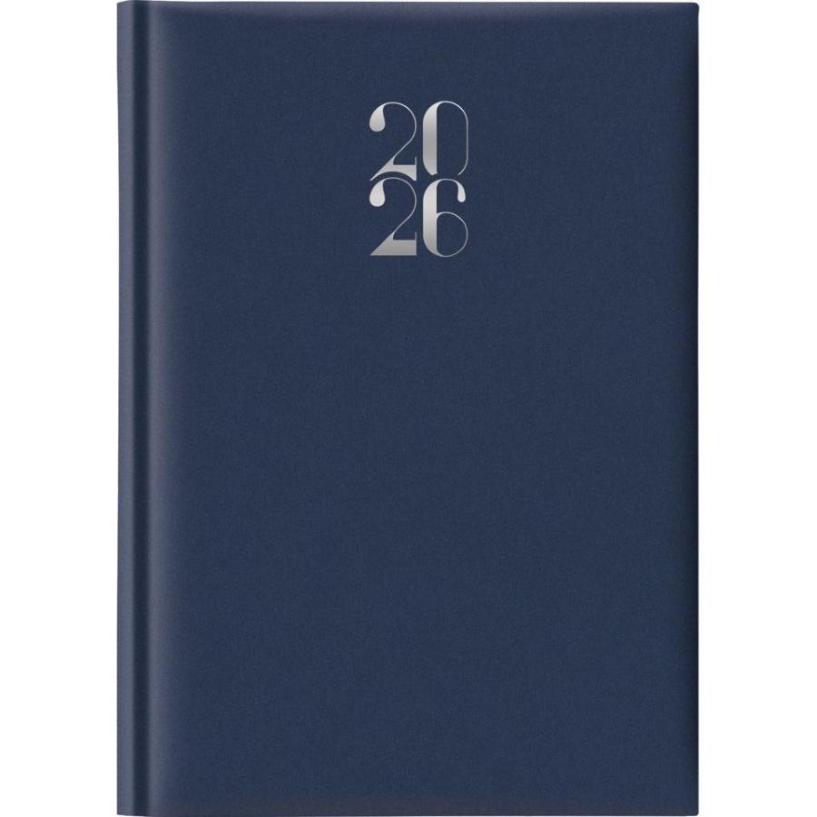 Agenda 2026 Giornaliera S/D separati 14,5x20,5 cm Gommato blu